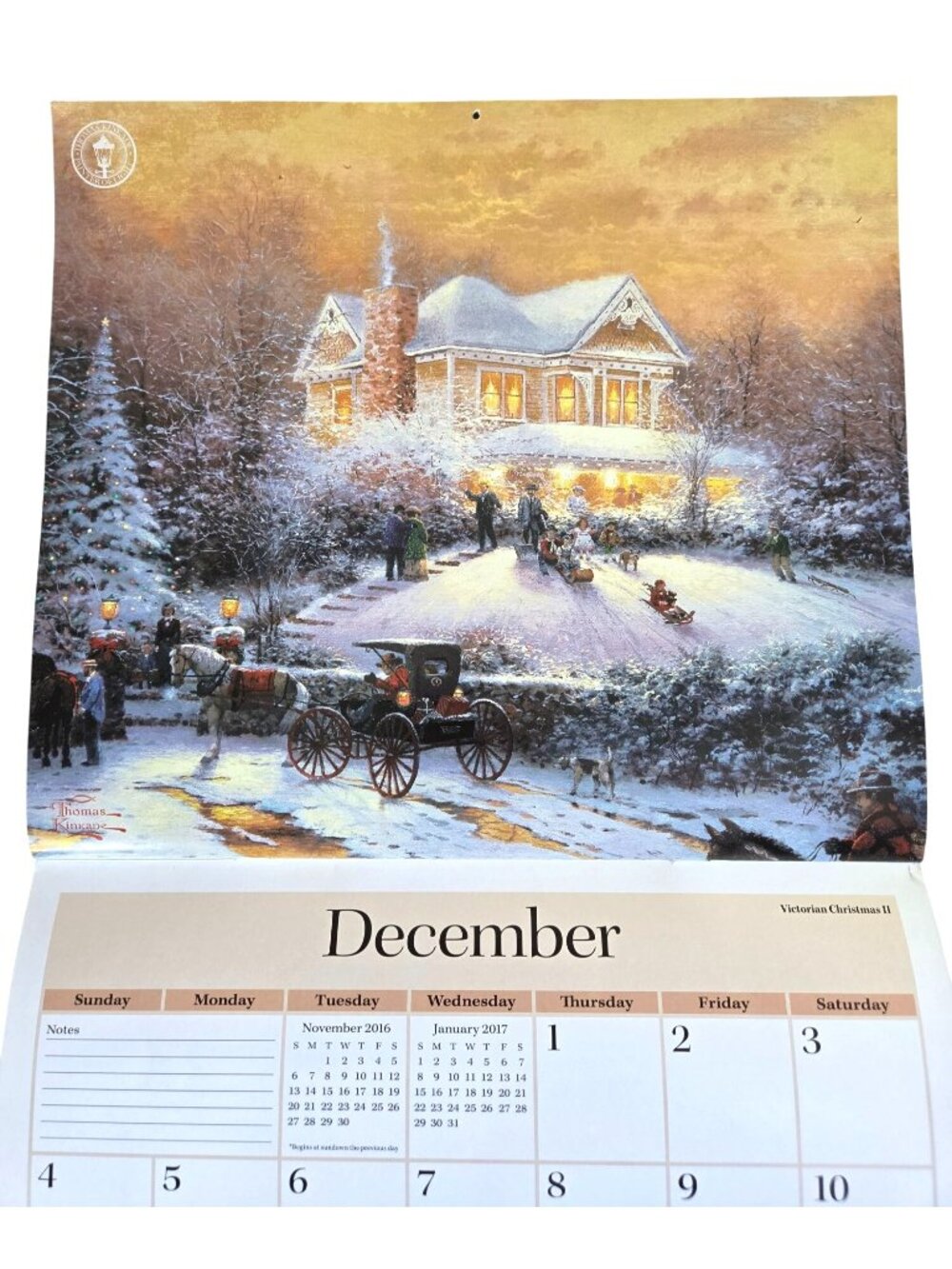 Thomas Kinkade 2016 Painter Of Light Wall Calendar Scenic Artworks Prints Crafts - Picture 6 of 7